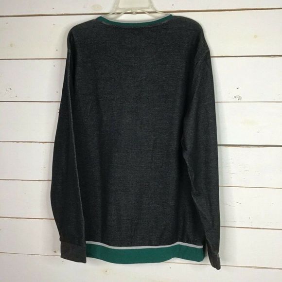 New Alfani Crewneck Sweater Utility Pocket Gray - Picture 2 of 7